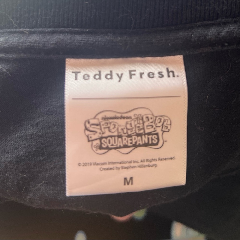 Teddy Fresh x Spongebob Black Long Sleeve Graphic Tee - Picture 6 of 7